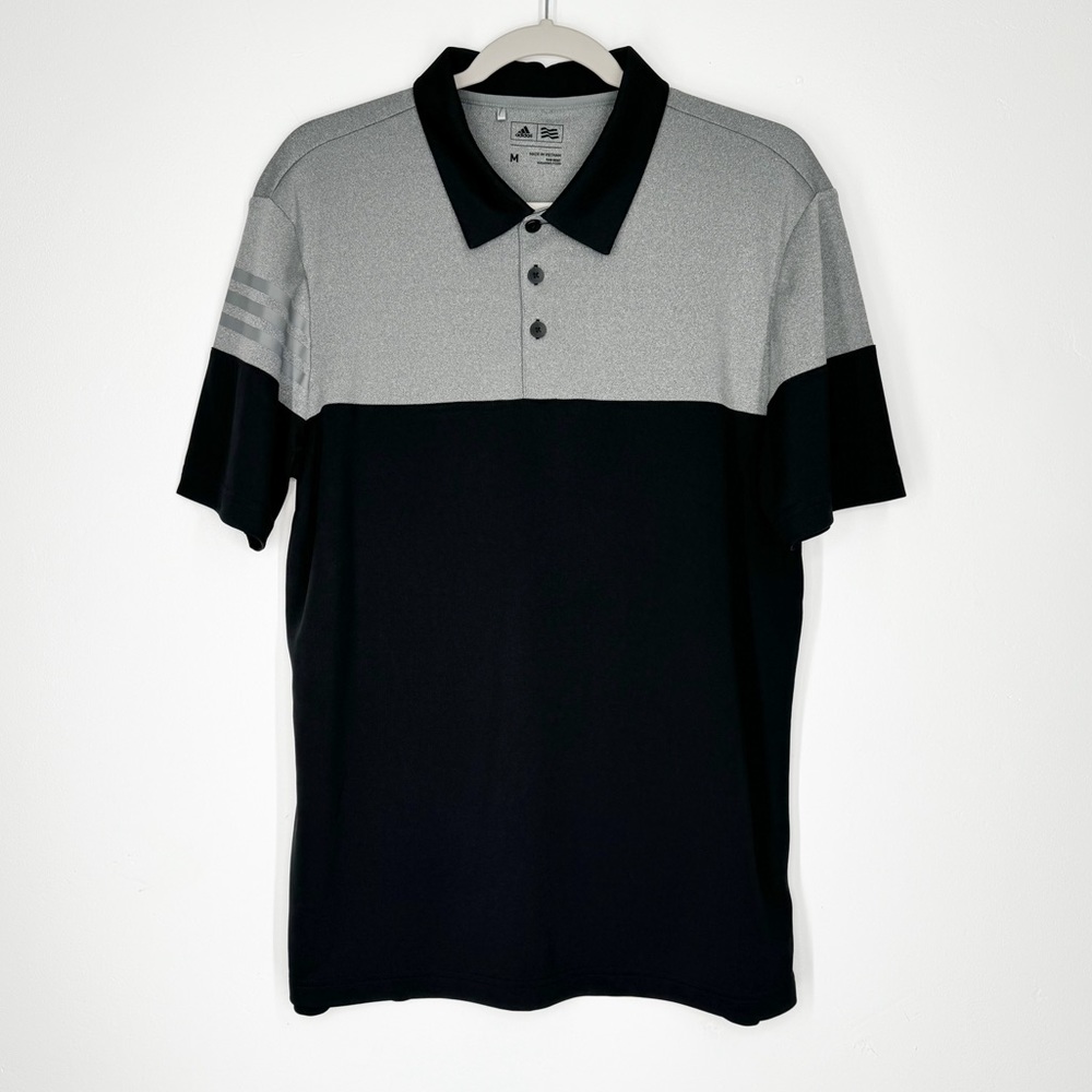 Adidas Black and Gray Short Sleeve Polo Men’s Size Large
